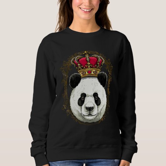 King Queen Giant Panda Princess Animal  Bear Trui (Voorkant)