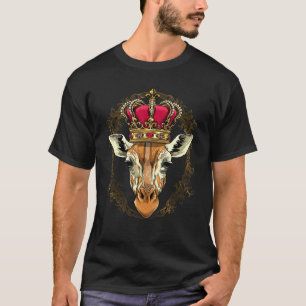 King Queen Giraffe Princess Safari Animal Giraffe T-shirt