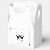 King & Queen of Clubs Casino Poker Kaart Wedding Bedankdoosjes (Geopend)