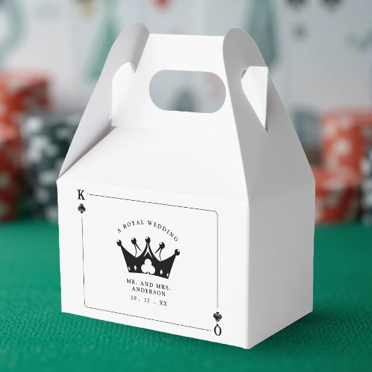 King & Queen of Clubs Casino Poker Kaart Wedding Bedankdoosjes