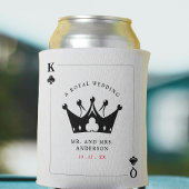 King & Queen of Clubs Casino Poker Kaart Wedding Blikjeskoeler