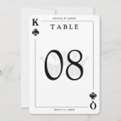King & Queen of Clubs spelen Kaart tafel nummer (Voorkant)