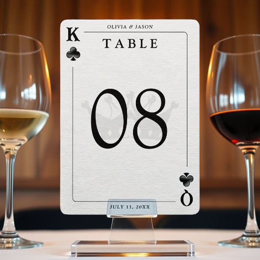 King & Queen of Clubs spelen Kaart tafel nummer