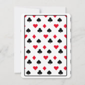 King & Queen of Clubs Spelen Kaart Wedding Menu (Achterkant)