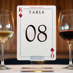 King & Queen of Diamonds spelen Kaart tafel nummer