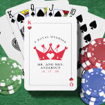 King & Queen of Hearts Casino Poker Kaart<br><div class="desc">Koele koning en koningin van de harten spelen kaart bruiloft gunst speelkaarten. Personaliseer het met uw evenementengegevens. Geweldig voor een poker of Las Vegas themafeest.</div>
