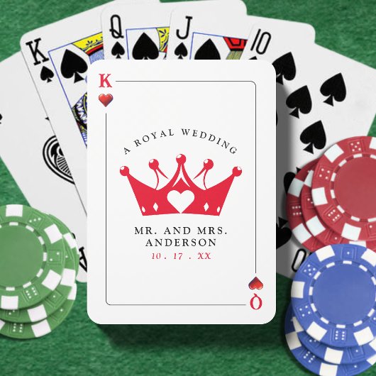 King & Queen of Hearts Casino Poker Kaart