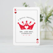 King & Queen of Hearts Casino Poker Kaart (Staand voorkant)