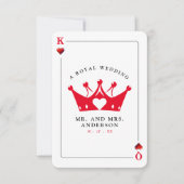 King & Queen of Hearts Casino Poker Kaart (Voorkant)