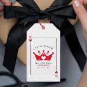 King & Queen of Hearts Casino Poker Kaart Cadeaulabel