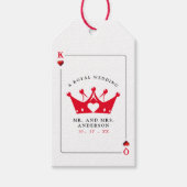 King & Queen of Hearts Casino Poker Kaart Cadeaulabel (Voorkant)