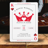 King & Queen of Hearts Casino Poker Kaart Wedding
