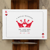 King & Queen of Hearts Casino Poker Kaart Wedding Gastenboek