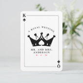 King & Queen of Spades Casino Poker Kaart (Staand voorkant)