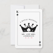 King & Queen of Spades Casino Poker Kaart (Voorkant)