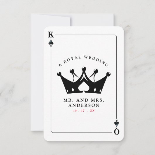 King & Queen of Spades Casino Poker Kaart (Voorkant)