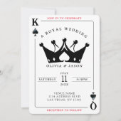 King & Queen of Spades Casino Poker Kaart Wedding (Voorkant)