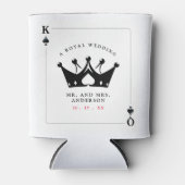King & Queen of Spades Casino Poker Kaart Wedding Blikjeskoeler (Voorkant)