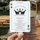 King & Queen of Spades Poker Kaart Wedding Program Handwaaier<br><div class="desc">Cool koning en koningin van schoppen spelen kaart bruiloft programma fan. Personaliseer het met uw evenementengegevens. Geweldig voor een poker of Las Vegas themafeest.</div>