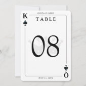 King & Queen of Spades Spelen Kaart Tafelnummer (Voorkant)