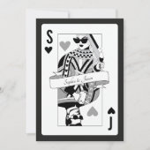 King Queen Playing Card Invitation Kaart (Voorkant)