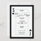 King Queen Playing Card Invitation Kaart (Achterkant)