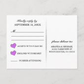 King & Queen Speelkaarten RSVP Matching Briefkaart (Achterkant)