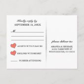 King & Queen Speelkaarten RSVP Matching Briefkaart (Achterkant)