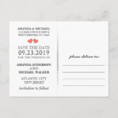 King & Queen Speelkaarten Save the Date Briefkaart (Achterkant)