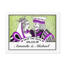 King & Queen Speelkaarten Save the Date Briefkaart
