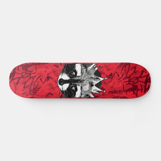 King Raccoon Skateboard (Horizontaal)