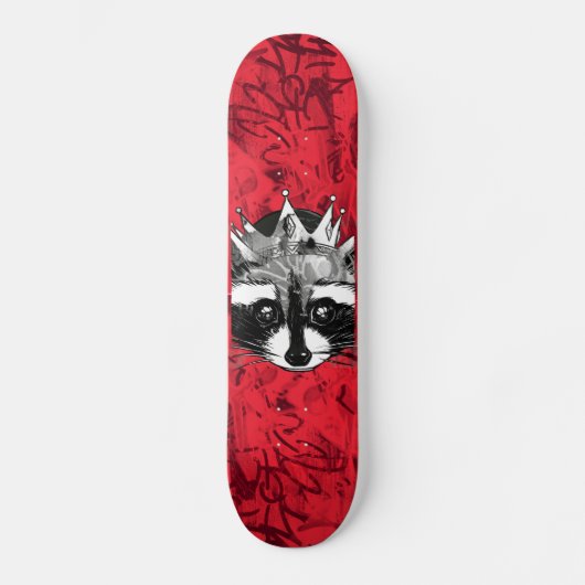 King Raccoon Skateboard (Voorkant)