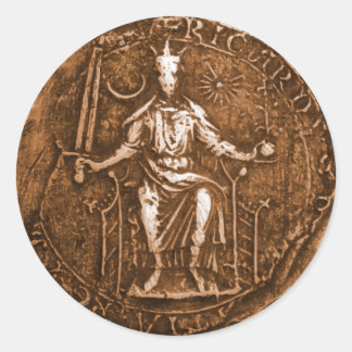 King Richard I, The Lion Heart Ronde Sticker