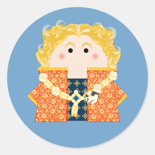 King Richard II of England Ronde Sticker (Voorkant)