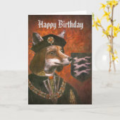 King Richard III Fox Birthday Card Kaart (Gele Bloem)