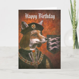 King Richard III Fox Birthday Card Kaart