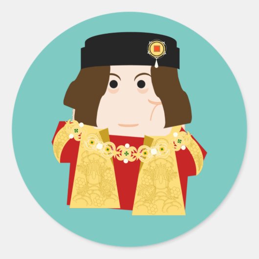 King Richard III of England Ronde Sticker (Voorkant)