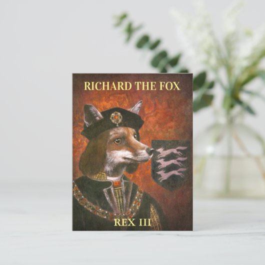 King Richard The Third Fox Briefkaart (Staand voorkant)
