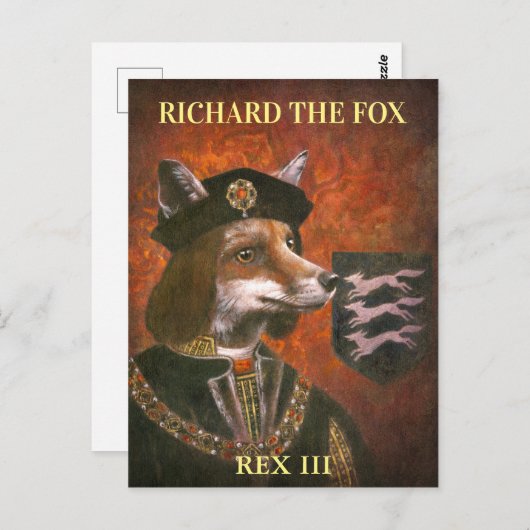 King Richard The Third Fox Briefkaart (Voorkant / Achterkant)
