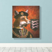 King Richard The Third Fox Canvas Afdruk (Insitu (Houten vloer))