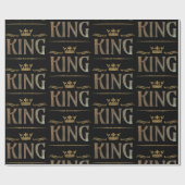 KING Royalty-vrije letters Kroon Vaderdag Liefde Cadeaupapier (Vlak)