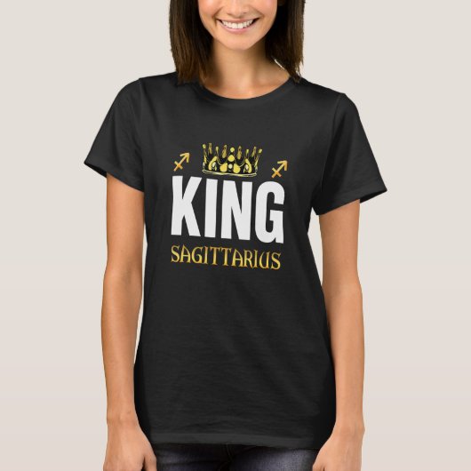 King Sagittarius Birthday Zodiac Signs Sagittarius T-shirt (Voorkant)