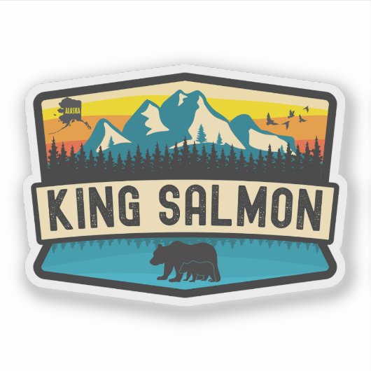King Salmon, Alaska Sticker (Voorkant)