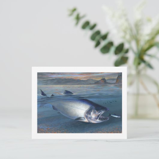 King Salmon Briefkaart (Staand voorkant)