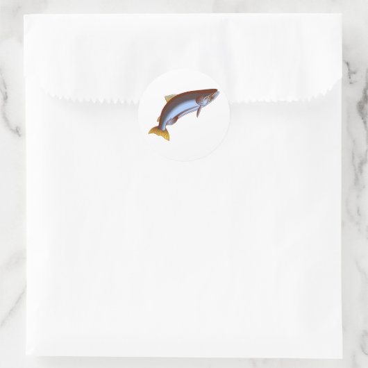 King Salmon Ronde Sticker (Tas)