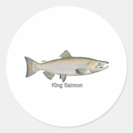 King Salmon (titel) Ronde Sticker