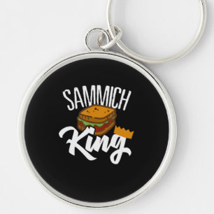King Sandwich Fars Day Food Dieet Chef Artist Gift Sleutelhanger