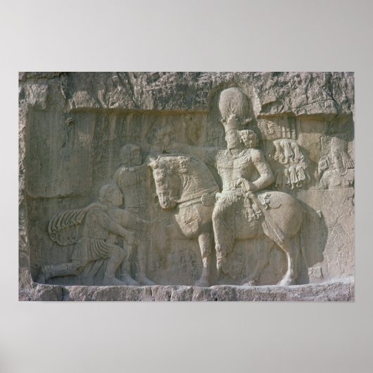 King Shapur I en Valerian Sassanian Poster (Voorkant)