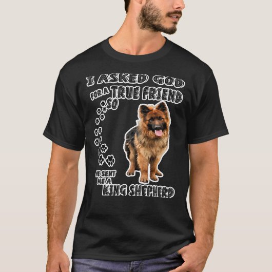 King Shepherd Mom Dad Print German T-shirt (Voorkant)