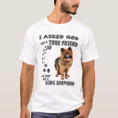 King Shepherd Quote mam Dad Print, German Shepherd T-shirt (Voorkant)